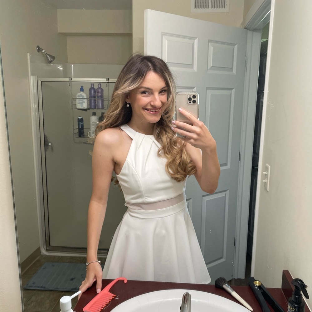 White Graduation Dress | Summer Dress - Picture 3 of 3